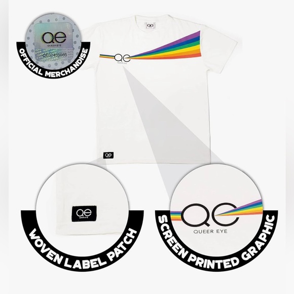 🏳️‍🌈NWT! QE Rainbow Prism Tshirt - Picture 4 of 9